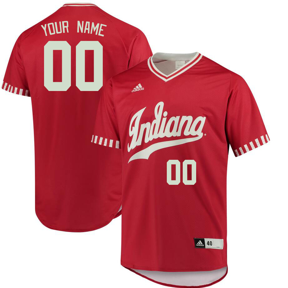 Custom Indiana Hoosiers Name And Number College Baseball Jerseys Stitched-Red